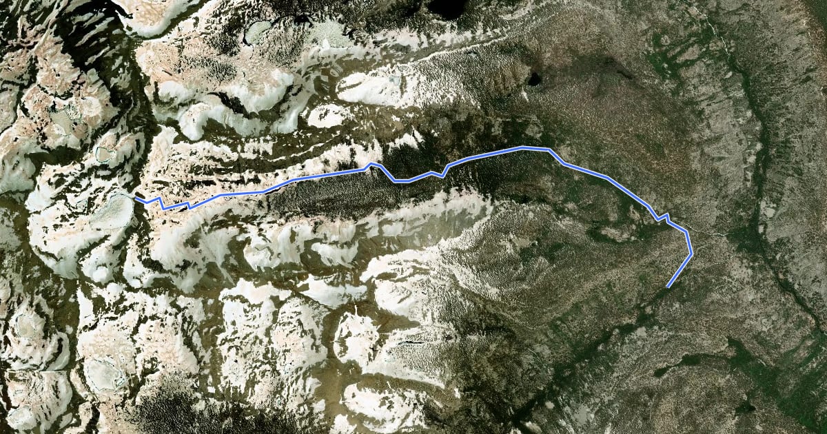 Маршрут Lost Canyon Trail на спутниковом снимке