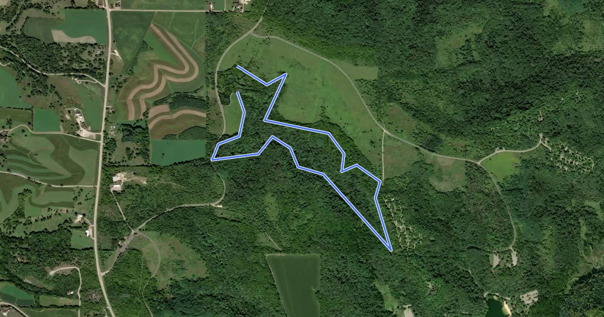 Маршрут Lost Canyon Trail на спутниковом снимке