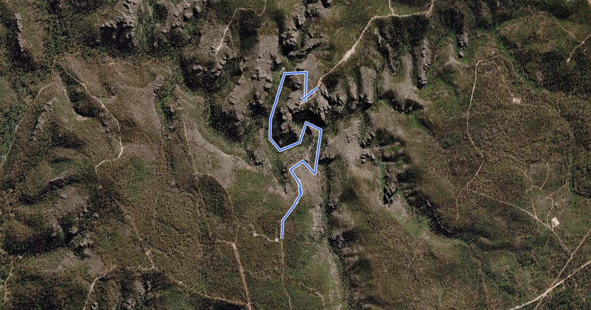 Маршрут Lost City Walking Track на спутниковом снимке
