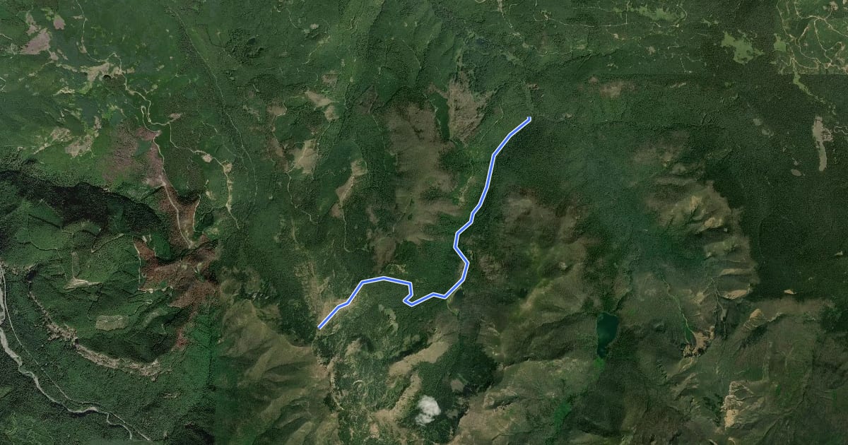 Маршрут Lost Lake Trail на спутниковом снимке