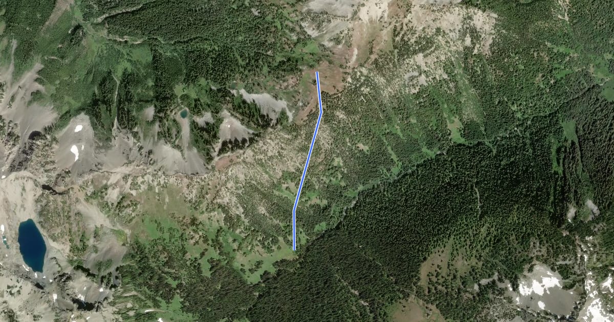 Маршрут Lost Pass Trail на спутниковом снимке