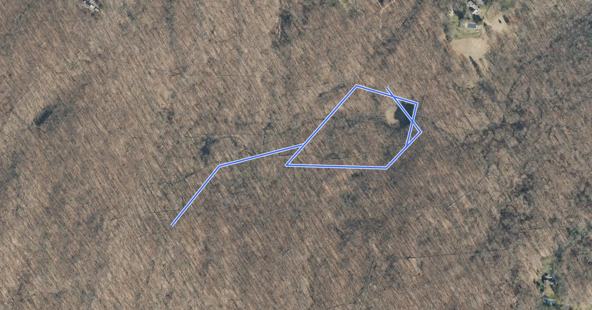 Маршрут Lost Pond Trail на спутниковом снимке