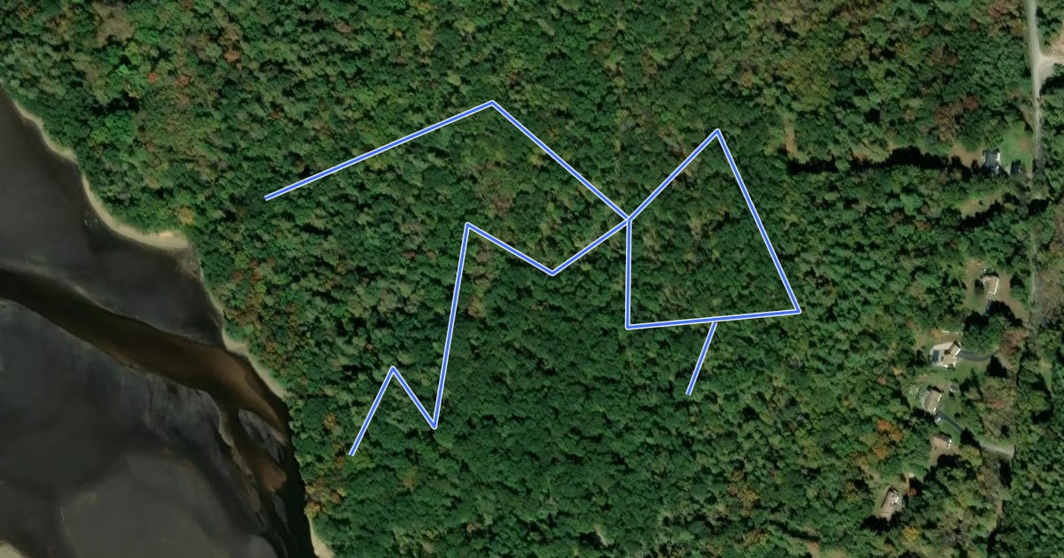 Маршрут Lost Trail на спутниковом снимке
