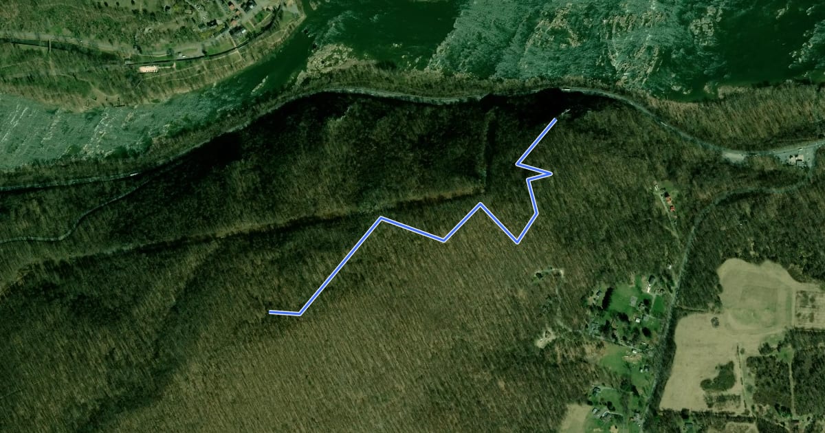 Маршрут Loudoun Heights Trail на спутниковом снимке
