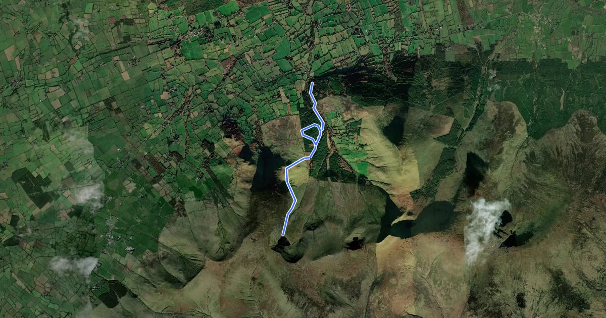 Маршрут Lough Curra на спутниковом снимке