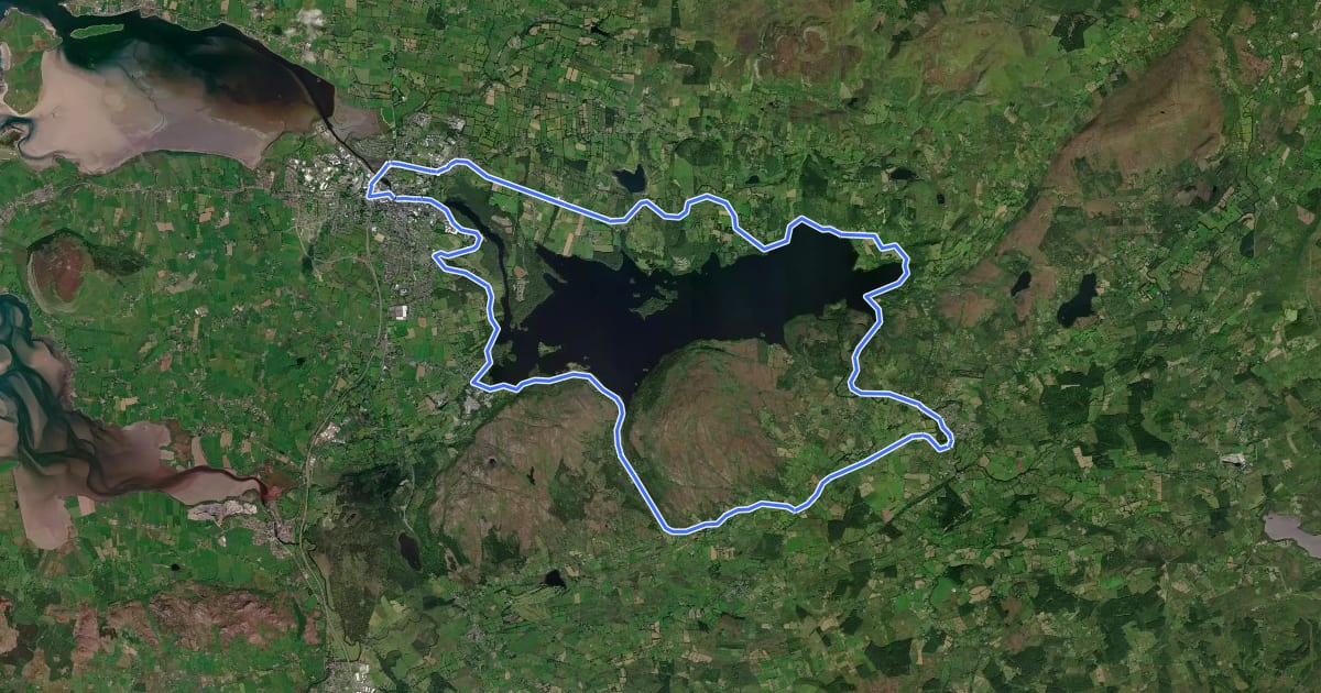 Маршрут Lough Gill Cycle Loop на спутниковом снимке