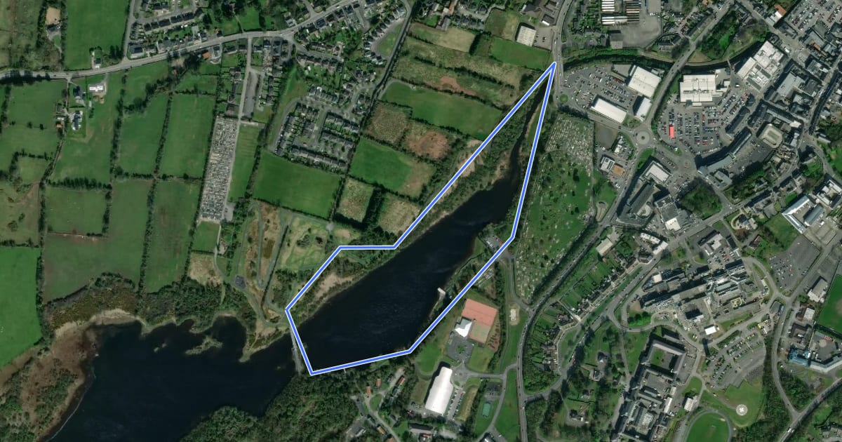 Маршрут Lough Lannagh Loop на спутниковом снимке