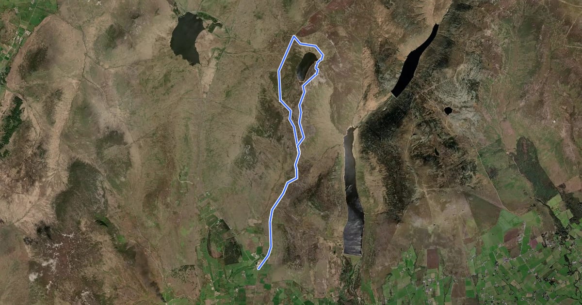 Маршрут Lough Shannagh на спутниковом снимке