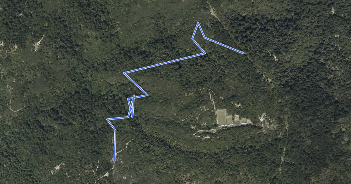Маршрут Loughry Woods Trail на спутниковом снимке