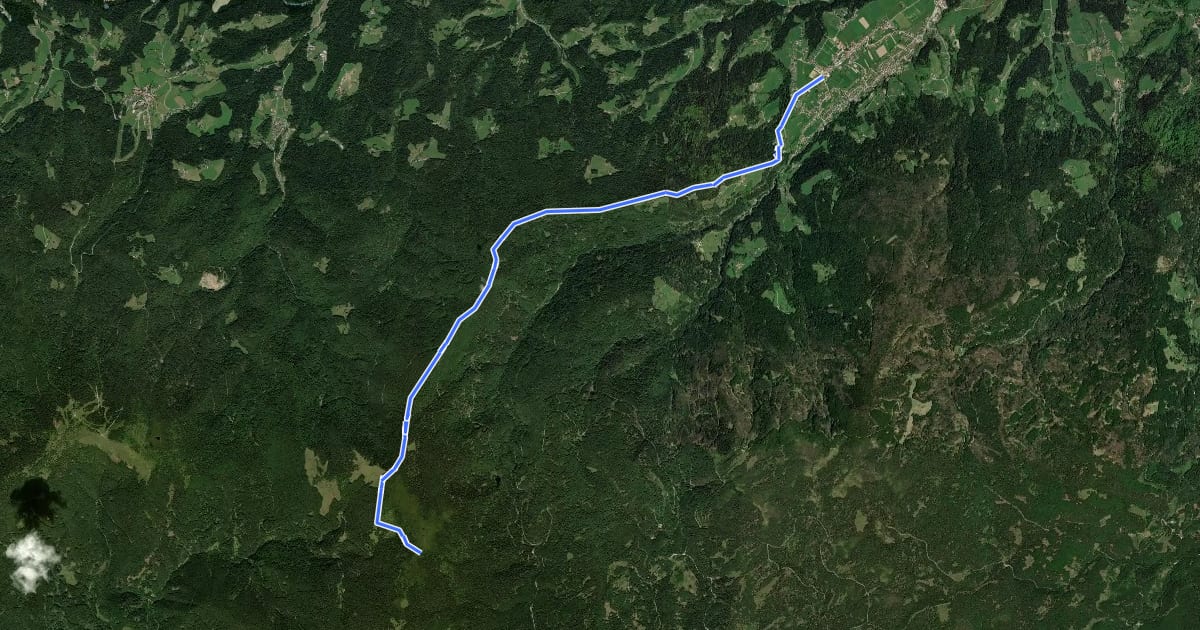 Маршрут Lovrenc na Pohorju - Lovrenška jezera на спутниковом снимке