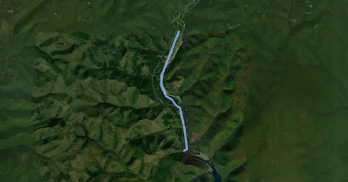 Маршрут Low Lands Trail на спутниковом снимке