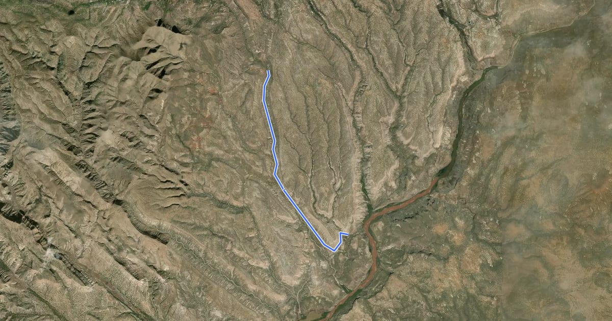 Маршрут Lower Capulin Trail на спутниковом снимке