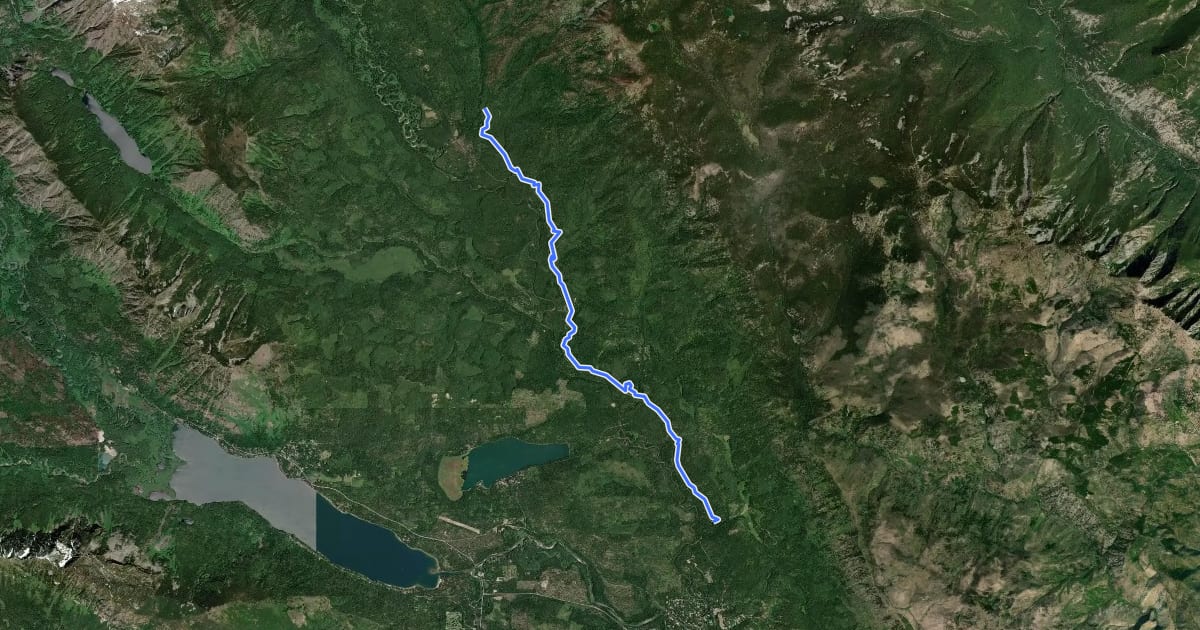 Маршрут Lower Chiwawa ORV Trail на спутниковом снимке