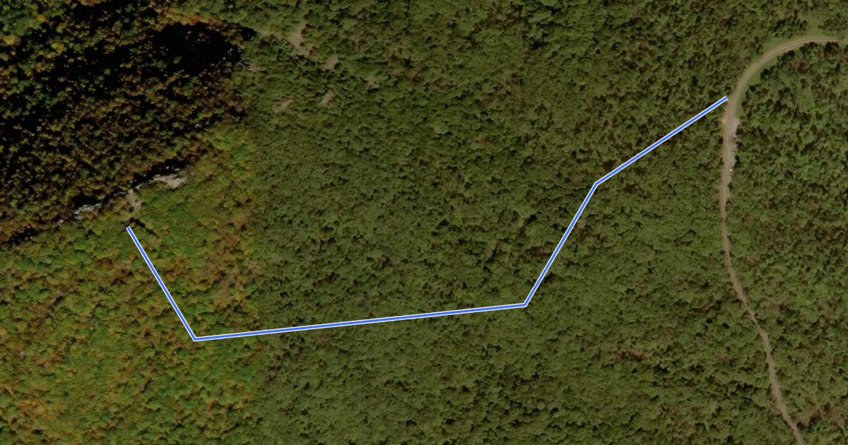 Маршрут Lower Hawksbill Trail на спутниковом снимке