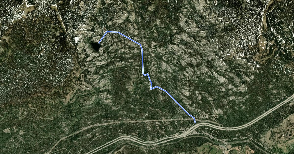 Маршрут Lower Lola Montez Trail на спутниковом снимке