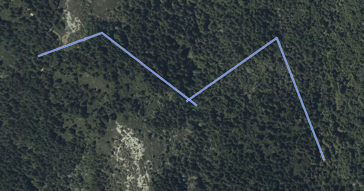 Маршрут Lower Northside Trail на спутниковом снимке