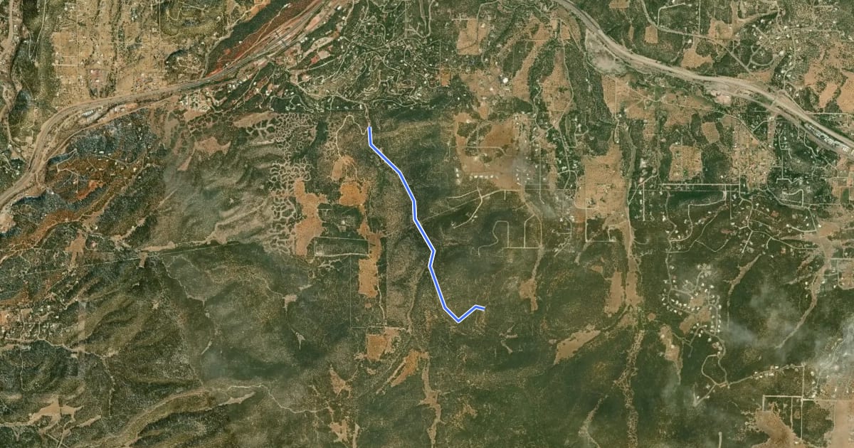 Маршрут Lower Pine Trail на спутниковом снимке