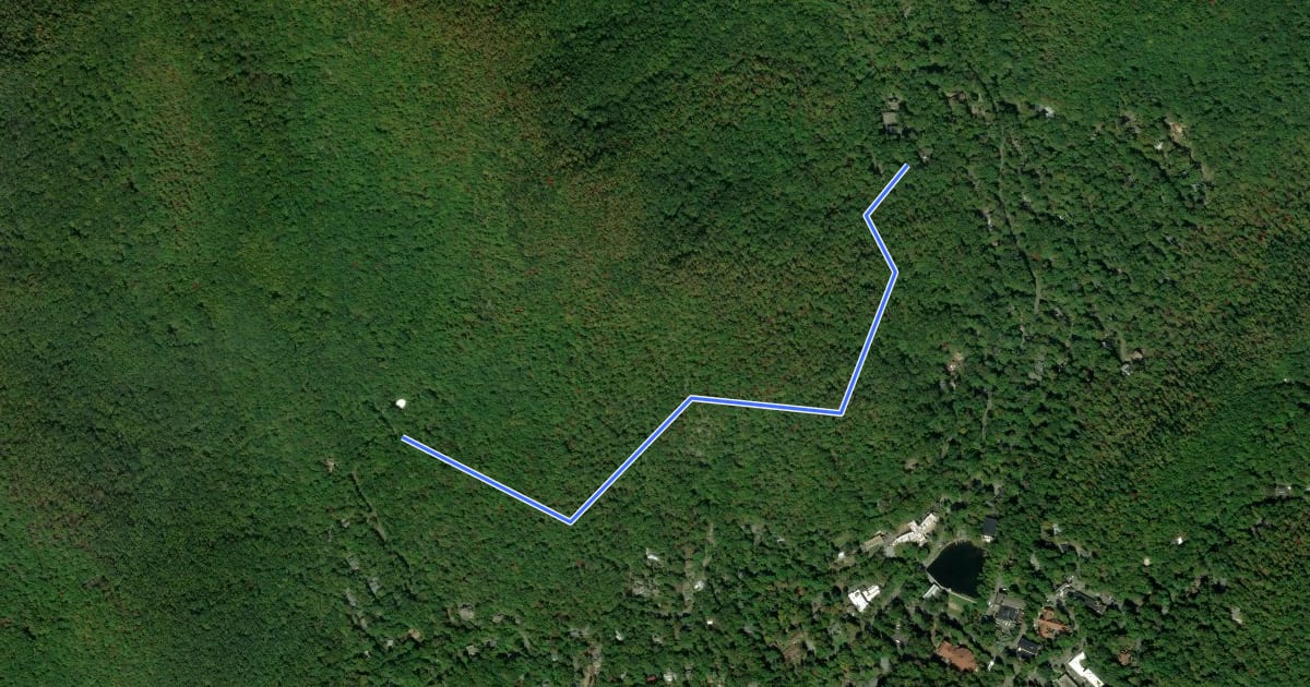 Маршрут Lower Piney Trail на спутниковом снимке