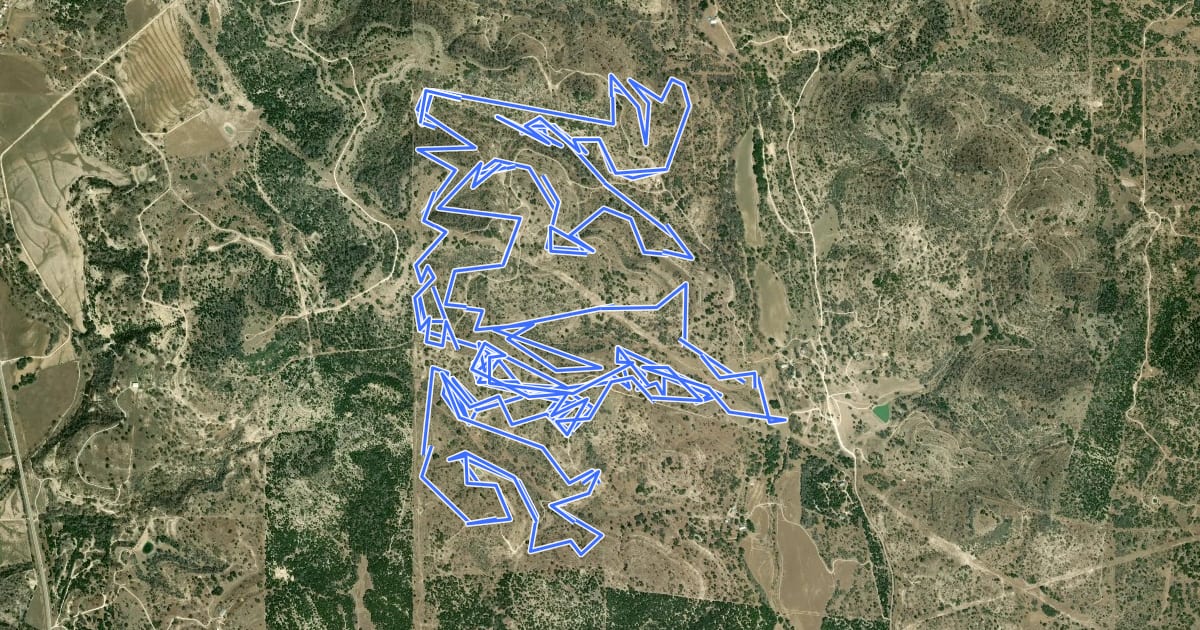 Маршрут Lower Red Loop на спутниковом снимке