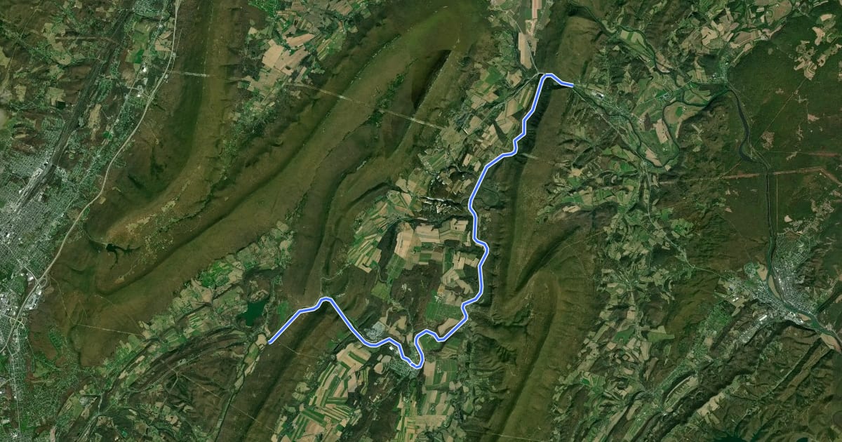 Маршрут Lower Trail на спутниковом снимке
