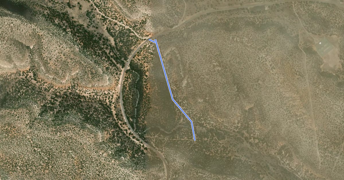 Маршрут Lower Water Canyon Spur на спутниковом снимке