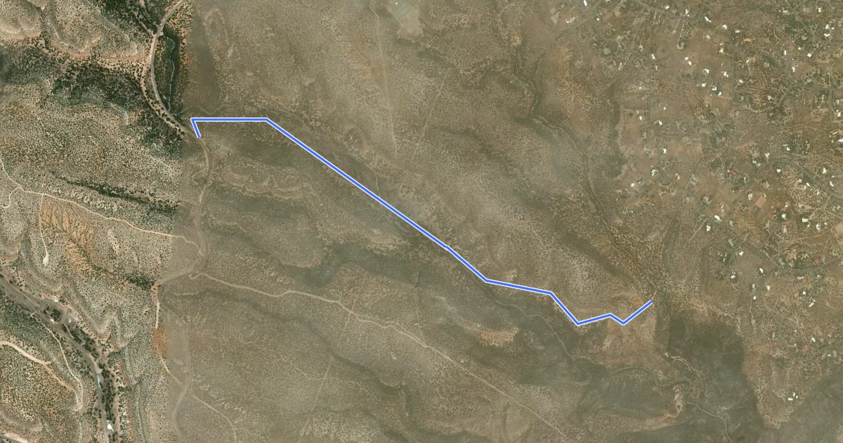Маршрут Lower Water Canyon Trail на спутниковом снимке