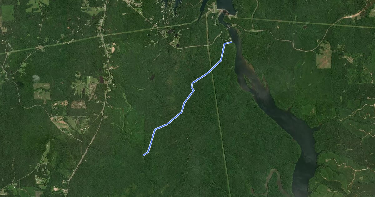 Маршрут Lowline Railroad Trail на спутниковом снимке