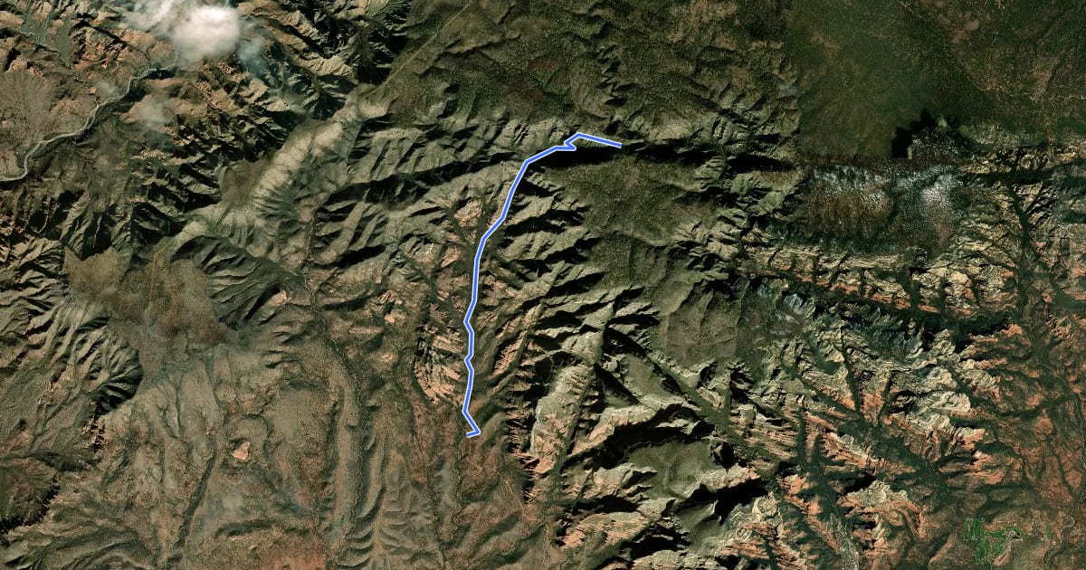 Маршрут Loy Canyon #5 на спутниковом снимке