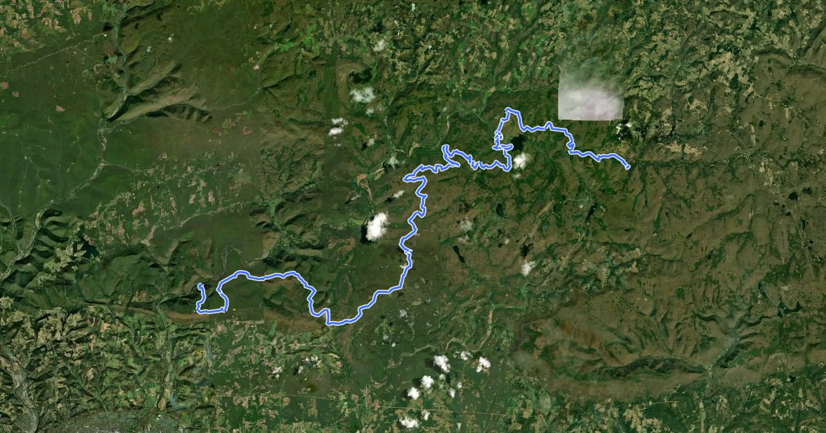 Маршрут Loyalsock Trail на спутниковом снимке