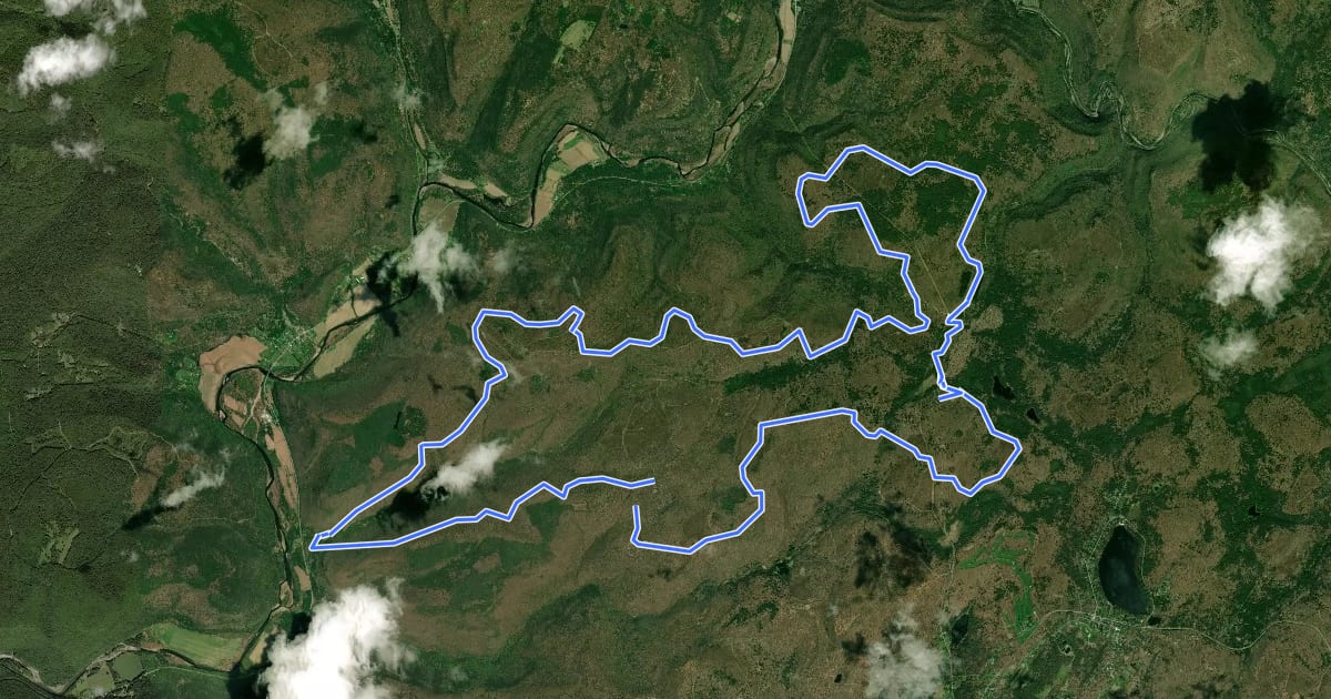 Маршрут Loyalsock West Loop на спутниковом снимке