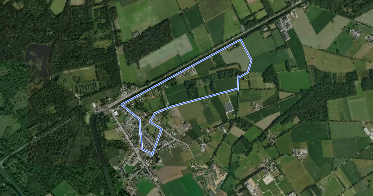 Маршрут Lozerbeekroute на спутниковом снимке
