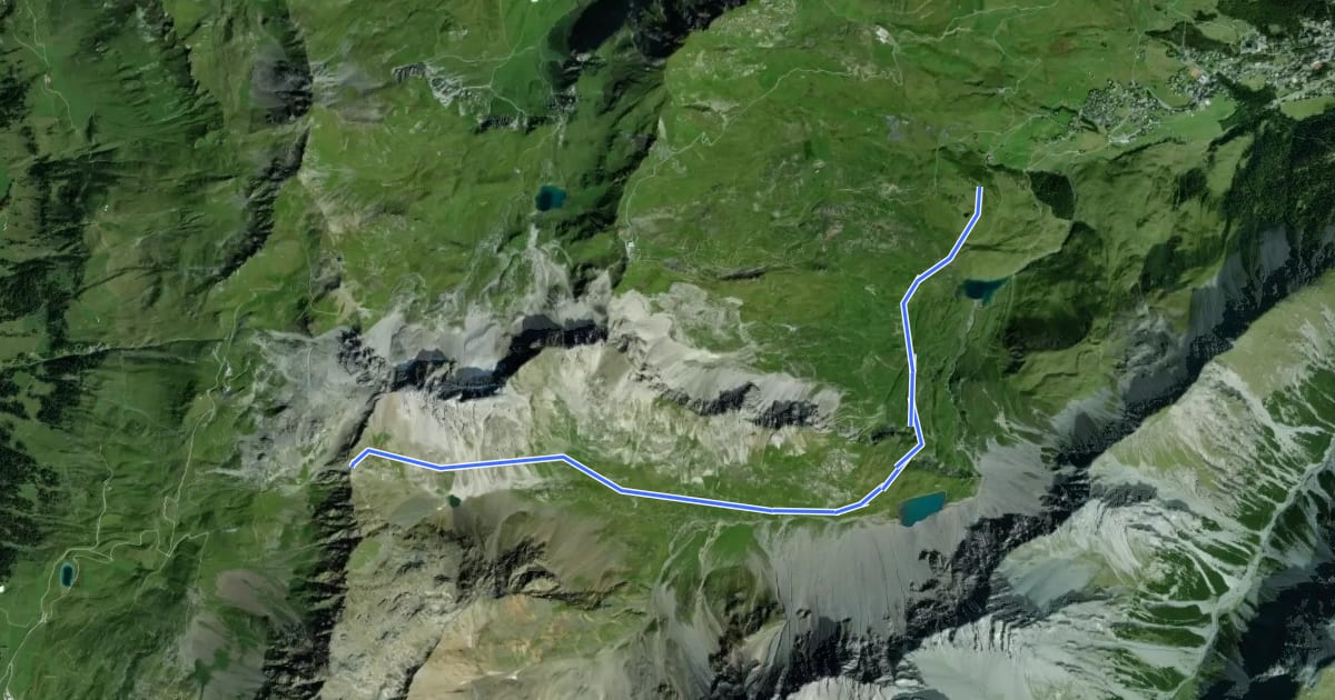 Маршрут Älplisee Trail на спутниковом снимке