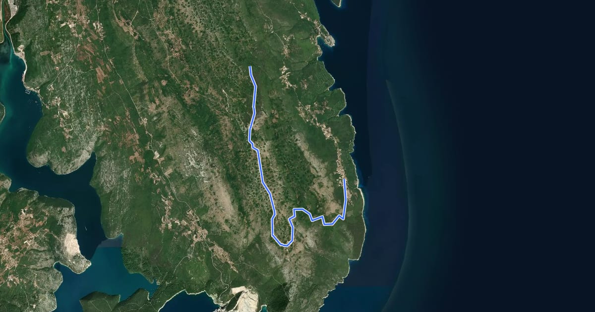 Маршрут LPP alternative between Skitača and Drenje на спутниковом снимке