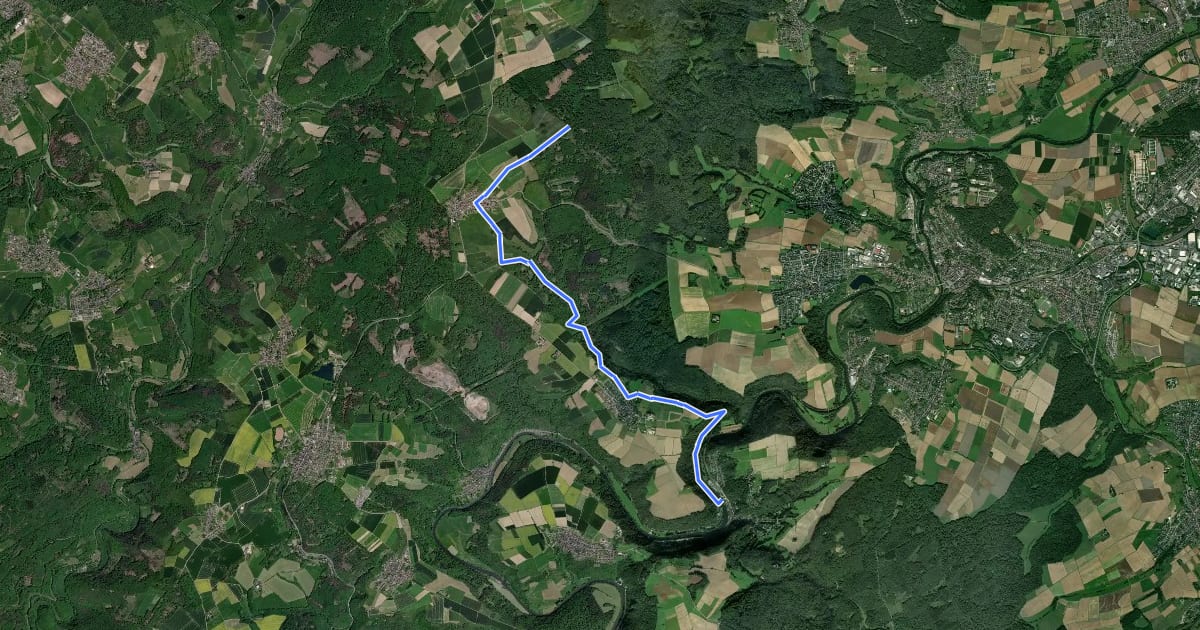 Маршрут Lubentiusweg на спутниковом снимке
