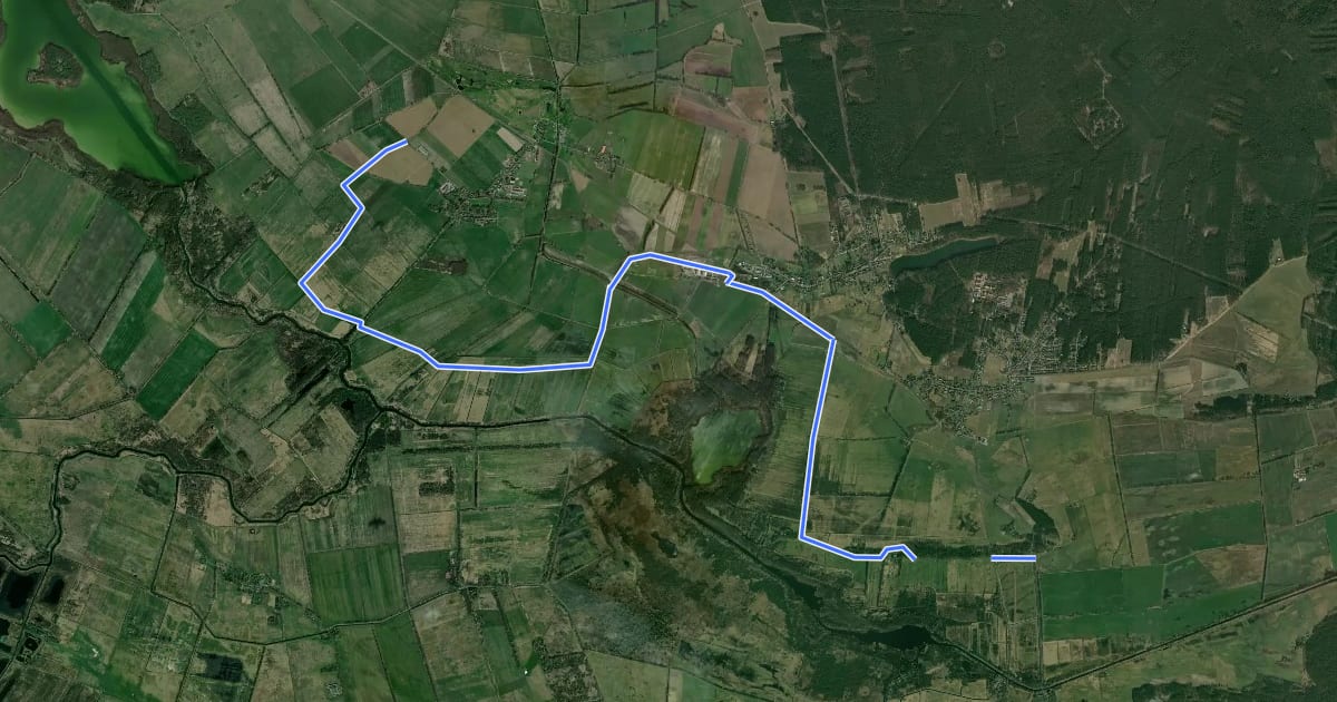 Маршрут Luchradweg на спутниковом снимке