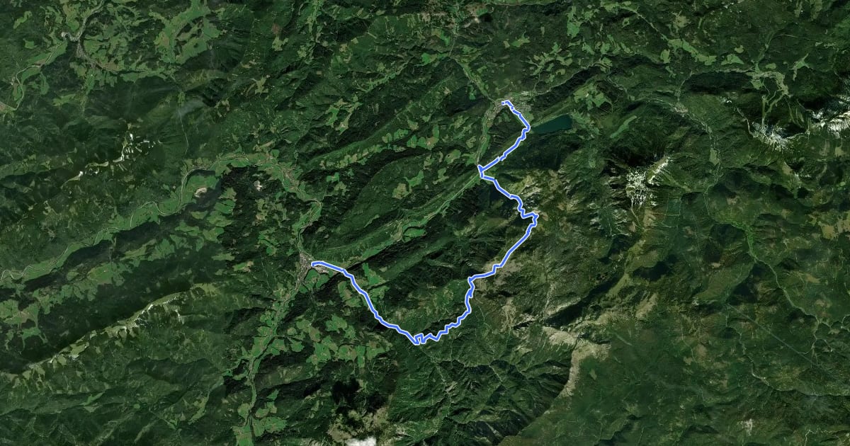 Маршрут Luchs Trail Etappe 11 на спутниковом снимке