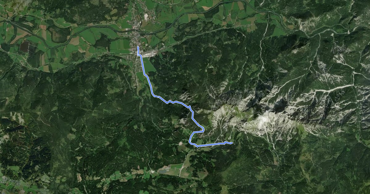 Маршрут Luchs Trail Etappe 4 на спутниковом снимке