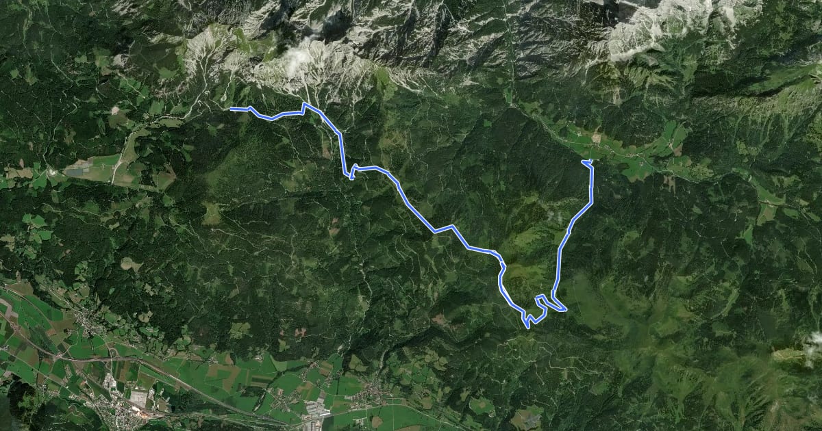 Маршрут Luchs Trail Etappe 5 на спутниковом снимке