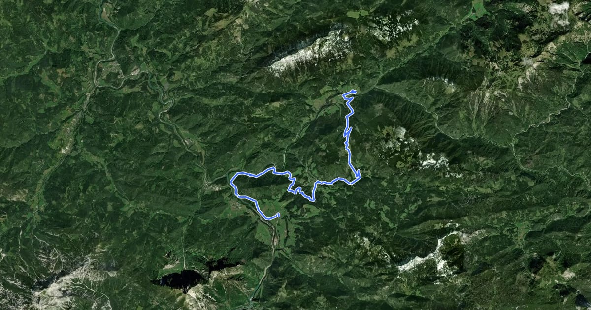 Маршрут Luchs Trail Etappe 8 на спутниковом снимке