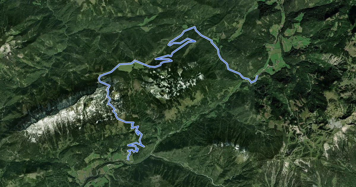 Маршрут Luchs Trail Etappe 9 на спутниковом снимке