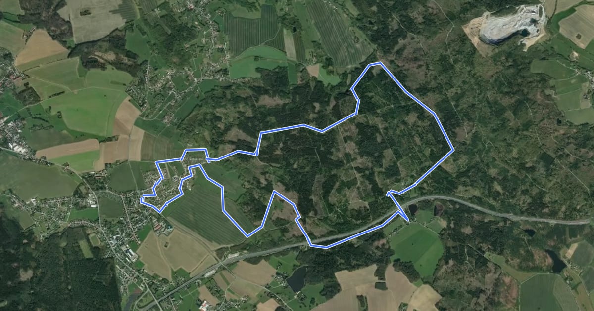 Маршрут Luchsenburgweg на спутниковом снимке