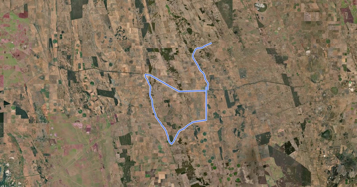 Маршрут Lucindale LCN на спутниковом снимке
