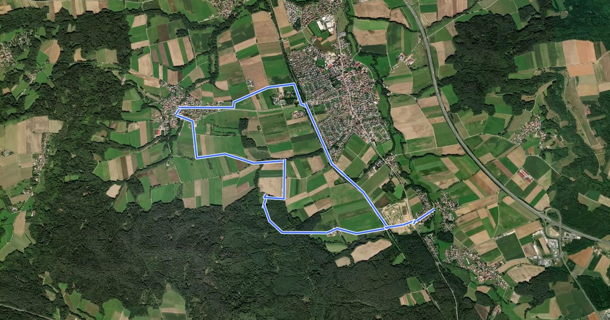 Маршрут Ludwigsweg на спутниковом снимке