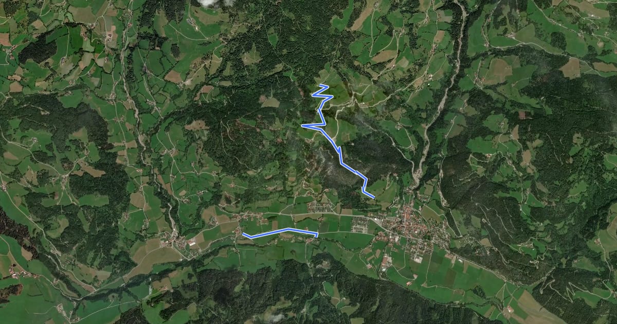 Маршрут Luegtratte-Rundtour на спутниковом снимке