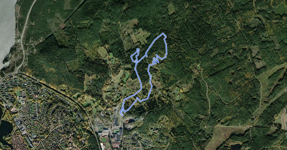 Маршрут Lugnets Blåa 7 km на спутниковом снимке