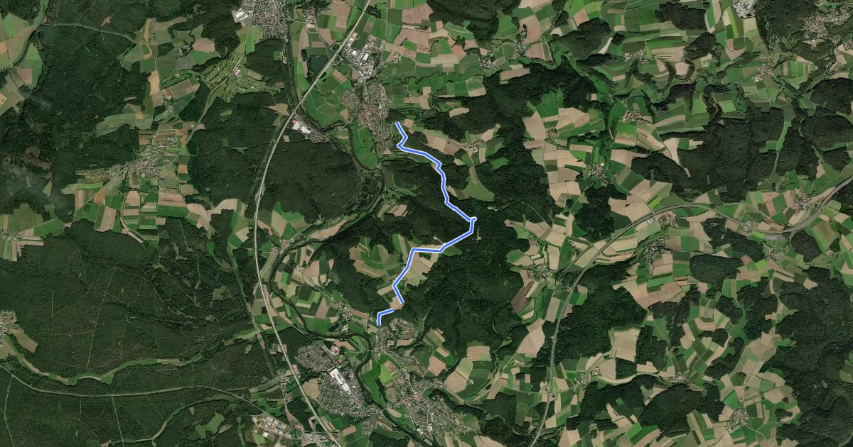 Маршрут Luhe Rundwanderweg Nr. 6 на спутниковом снимке