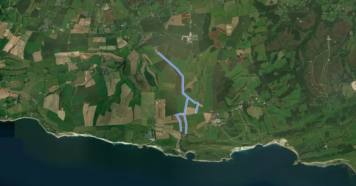 Маршрут Lulworth Walk 4 на спутниковом снимке