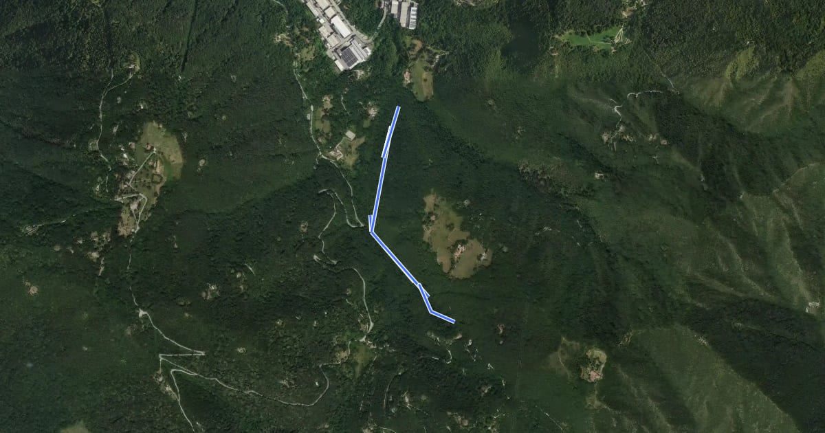 Маршрут Lumezzane (Innesto Sentiero 374) - Fontanì de A'bie - Innesto Sentiero 375 на спутниковом снимке