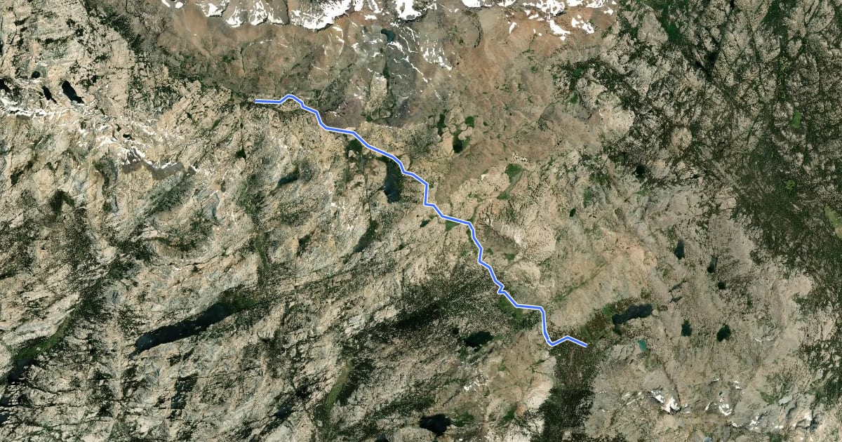Маршрут Lunch Meadow Trail на спутниковом снимке