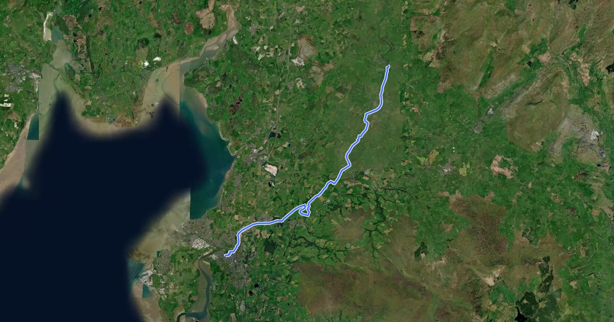 Маршрут Lune Valley Ramble на спутниковом снимке